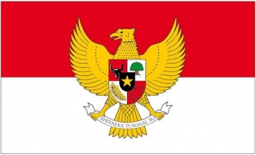 Flagge Fahne Indonesien Wappen 90 x 150 cm