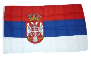 Flagge Fahne Serbien Wappen 90 x 150 cm